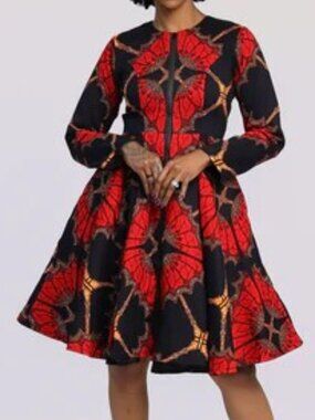 AANU  African Print Jacket Dress